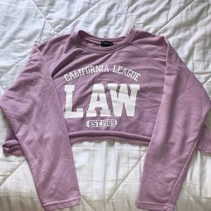 cropped sweatshirt
